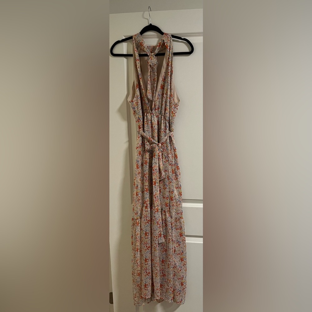 High neck maxi dress